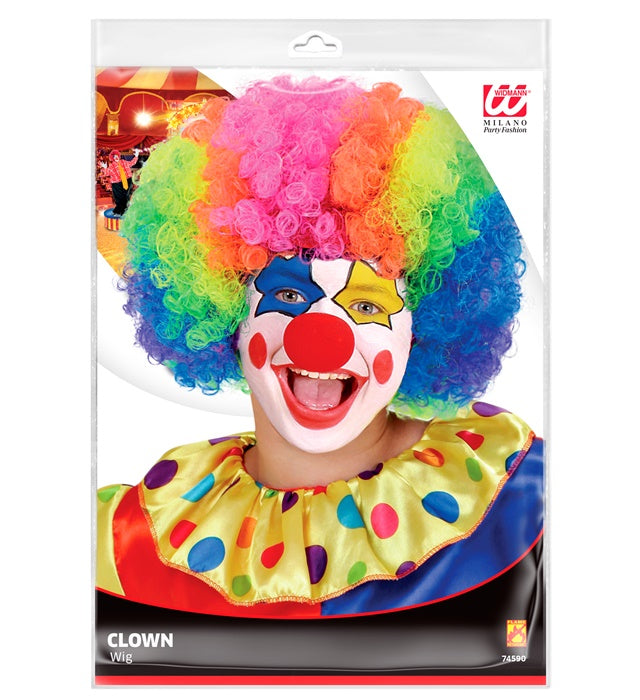 Bunte Clown-Perücke für Fasnacht und Karneval