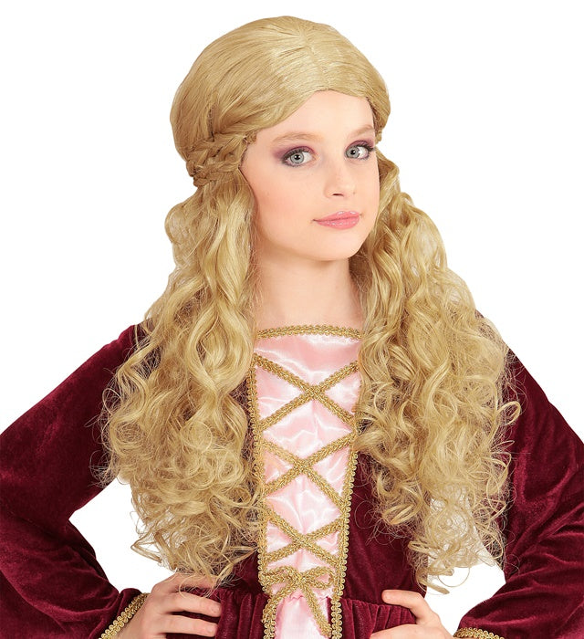 Blonde Mittelalter Magd Perücke für Fasnacht und Karneval