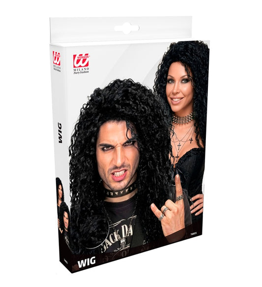 Hard Rock Perücke mit voluminösem punkigem Haar für Fasnacht und Karneval