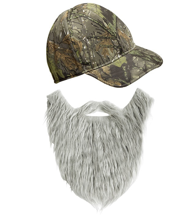 Hunter-Kappe mit Bart als Fasnacht-Accessoire