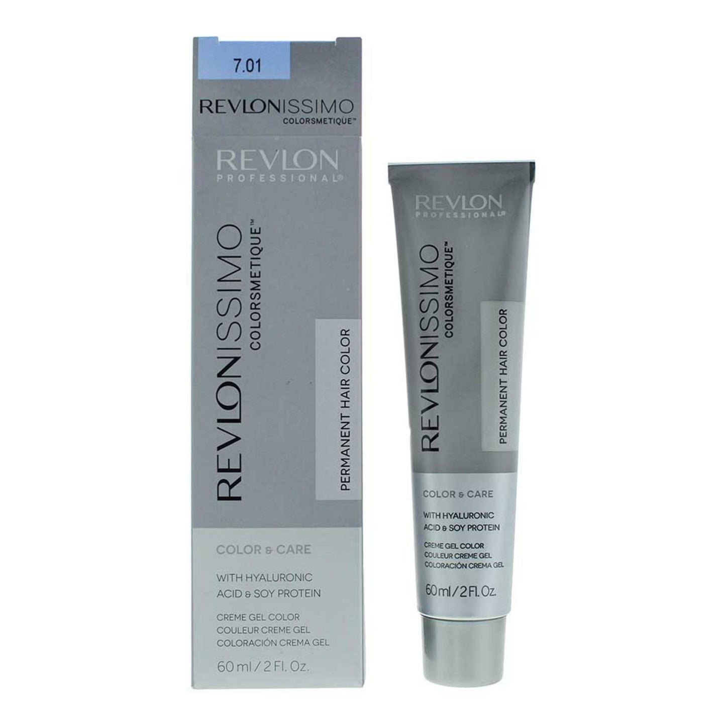Revlon Revlon, Revlonissimo Colorsmetique, Permanente Haarfarbe, 7.01 Natural Ash Brown, 60 ml Regular