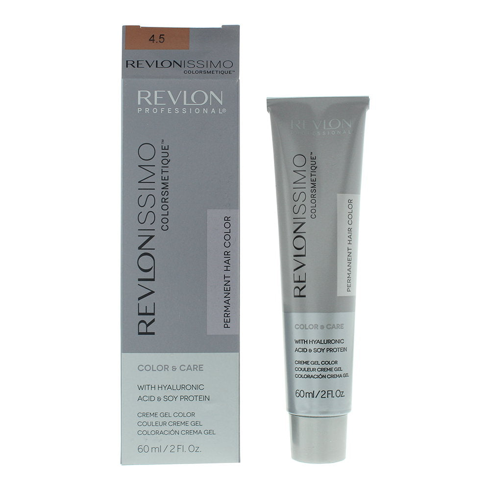Revlon, Colorsmetique, Hyaluronsäure, Permanente Haarfarbe, 4.5 Medium Mahogany Brown, 60 ml