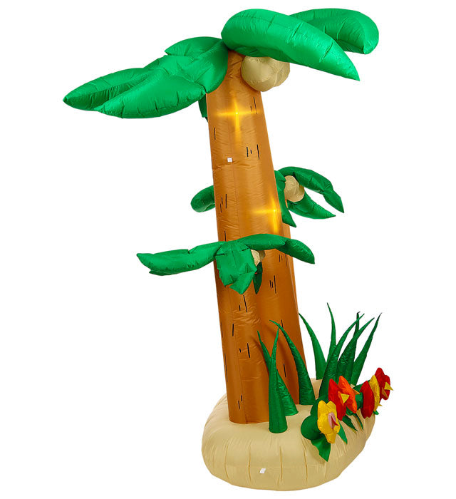 Drei leuchtende aufblasbare Palmen mit integriertem Gebläse, 240 cm hoch