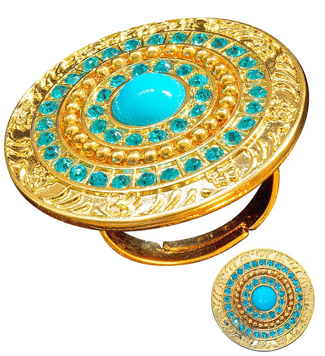 Eleganter Cleopatra-Ring mit ägyptischem Design für Fasnacht und Mottoparty