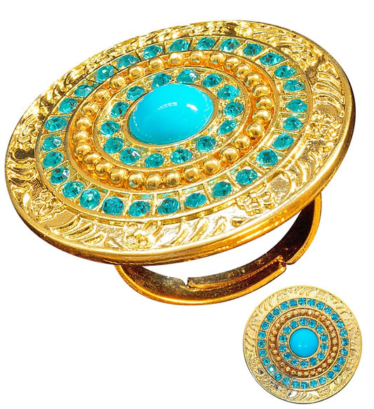 Eleganter Cleopatra-Ring mit ägyptischem Design für Fasnacht und Mottoparty