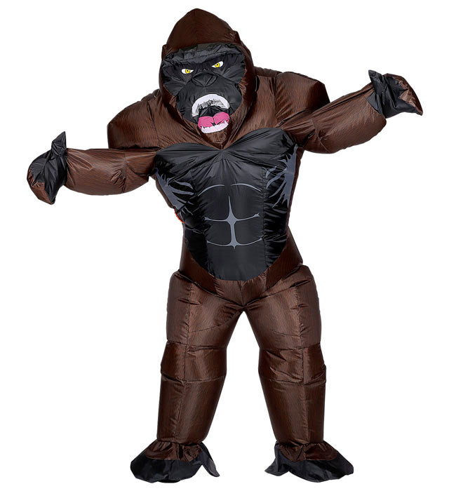 Aufblasbares Gorilla-Kostüm mit Maske und Gebläse