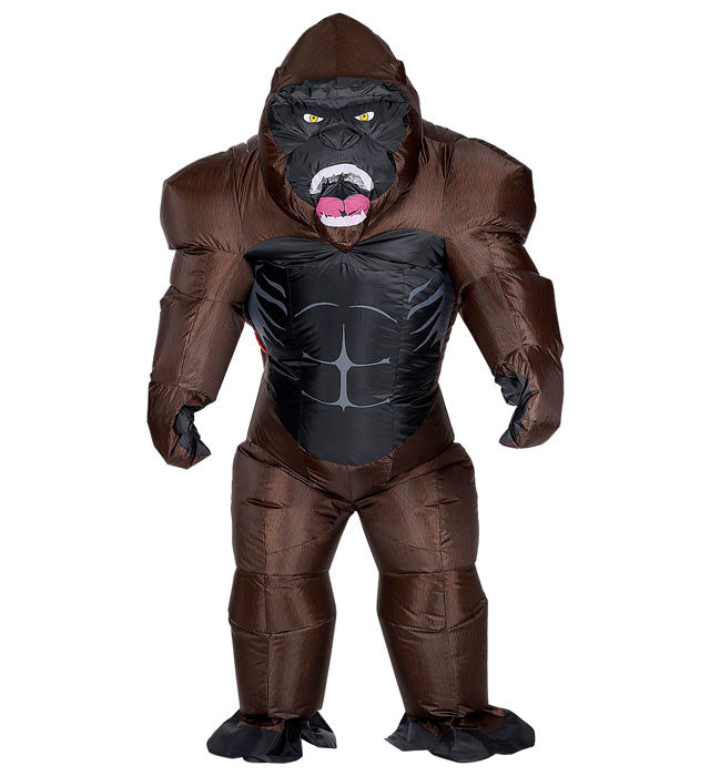 Aufblasbares Gorilla-Kostüm mit Maske und Gebläse