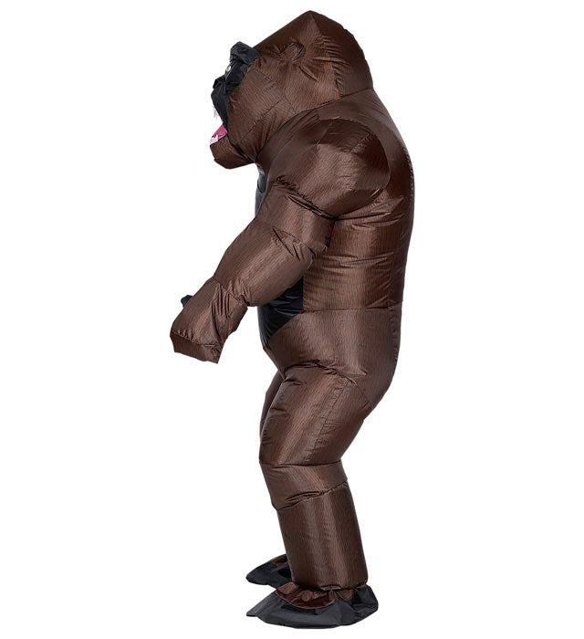 Aufblasbares Gorilla-Kostüm mit Maske und Gebläse