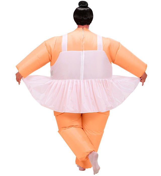 Aufblasbares Balletttänzerin Kostüm mit Gebläse und Batterie für Fasnacht