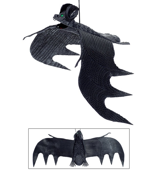 Detailreiche Fledermaus-Dekoration mit 29 cm Spannweite für Fasnacht und Halloween