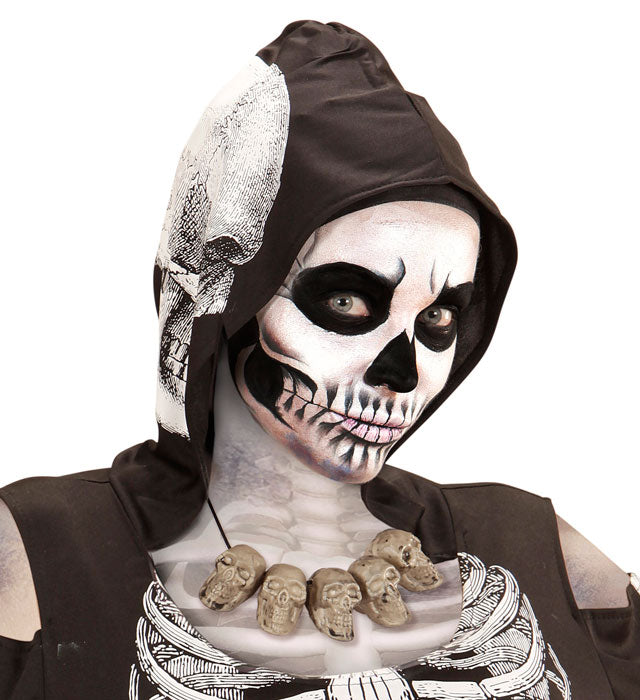 Totenkopf-Kette als Accessoire für Halloween und Fasnacht