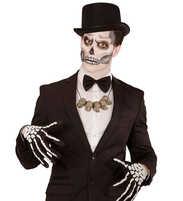 Totenkopf-Kette als Accessoire für Halloween und Fasnacht