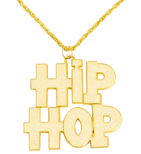 Goldene Hip Hop Kette als Fasnachts-Accessoire