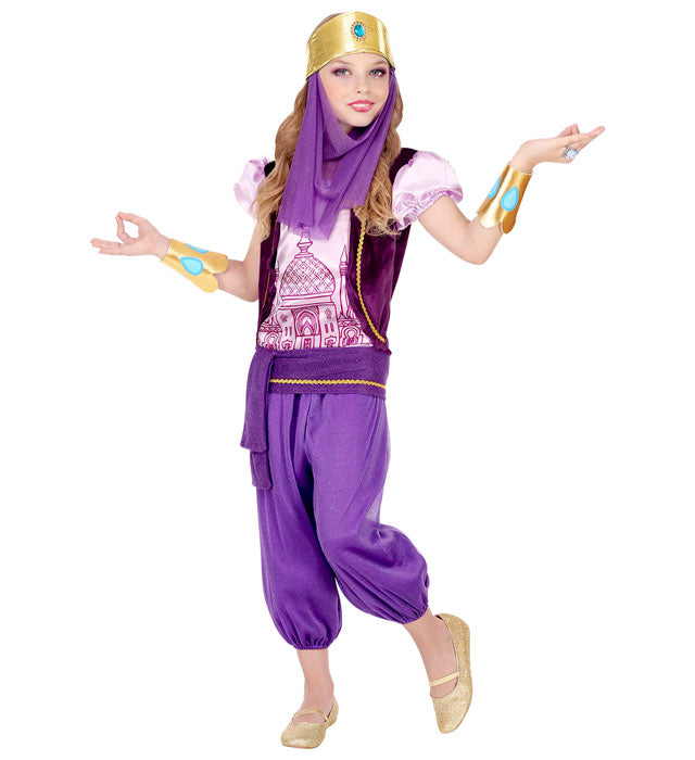 Arabische Prinzessin Kostüm mit Bluse, Weste, Hose und Schleier für Fasnacht