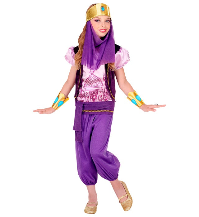 Arabische Prinzessin Kostüm mit Bluse, Weste, Hose und Schleier für Fasnacht