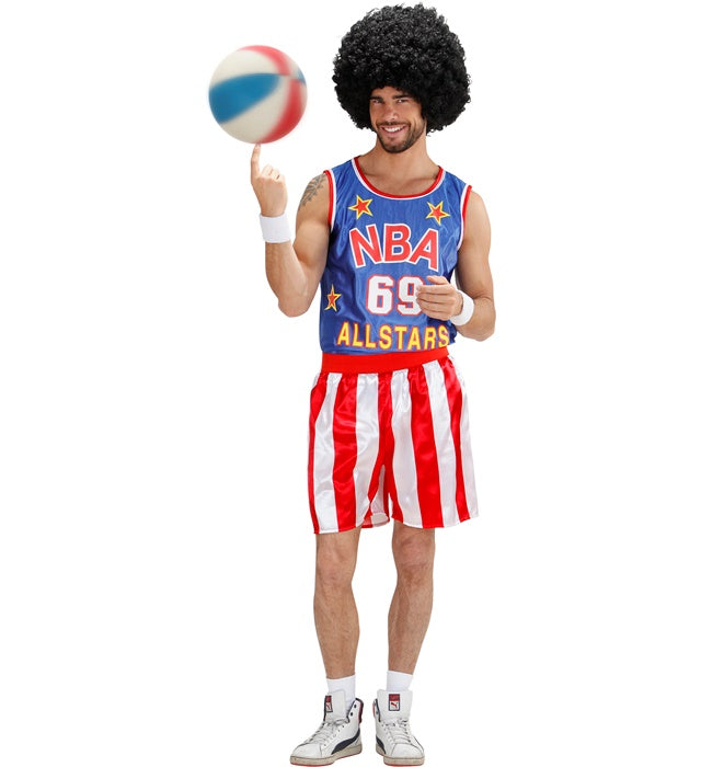 Basketballspieler Kostüm bestehend aus Oberteil und Shorts für Fasnacht