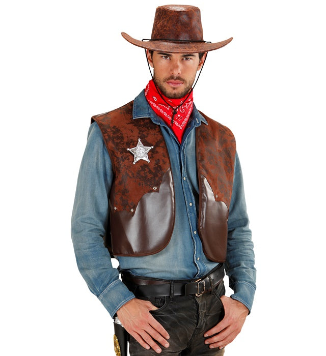 Cowboyweste in Westernstil für Fasnacht und Mottoparty