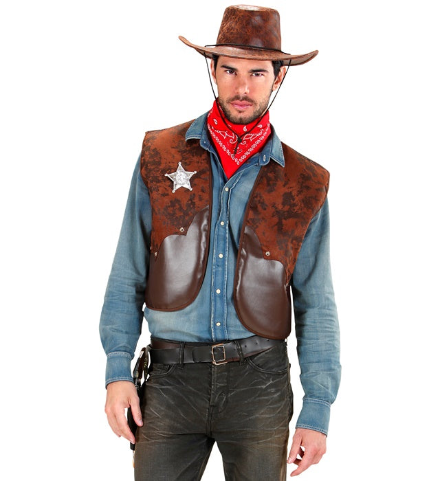 Cowboyweste in Westernstil für Fasnacht und Mottoparty