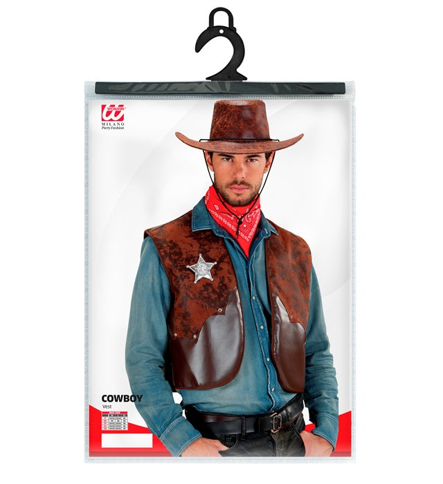 Cowboyweste in Westernstil für Fasnacht und Mottoparty