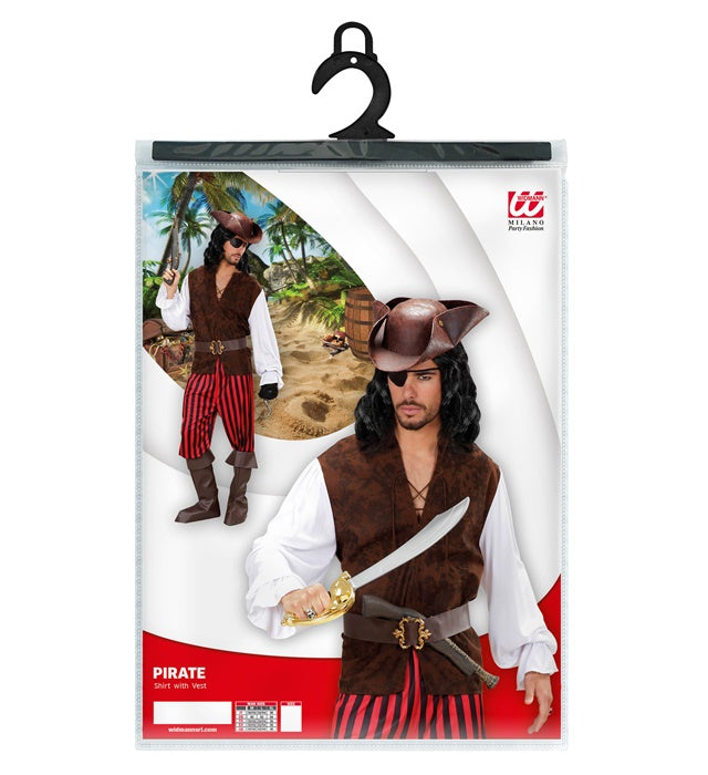 Piratenhemd mit passender Weste für Fasnachtskostüm