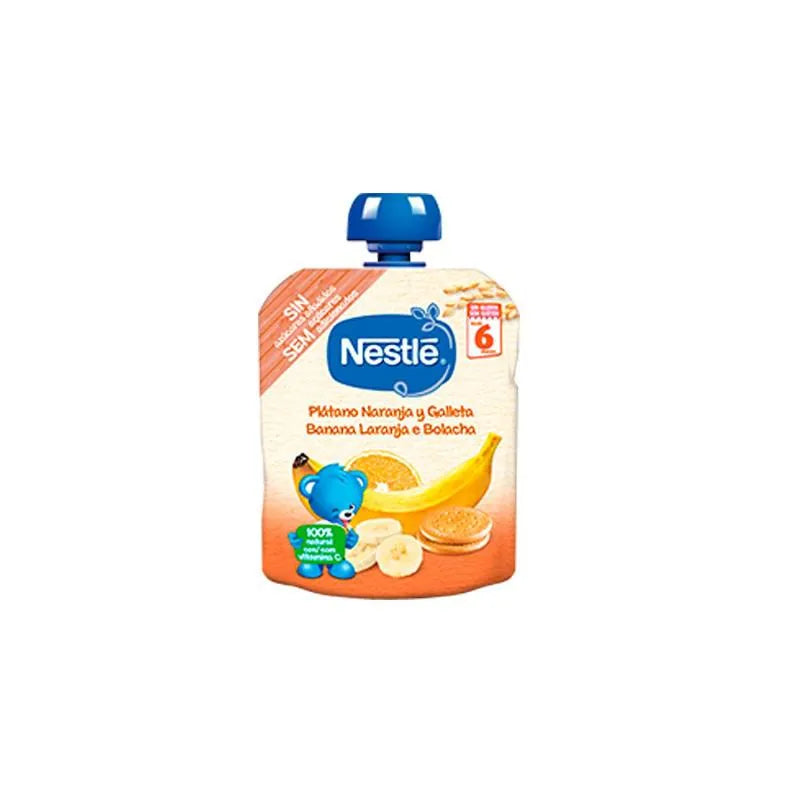 NESTLE NESTLE Bolsita Plátano Naranja und Galleta 6 Monate 90 g Kosmetik