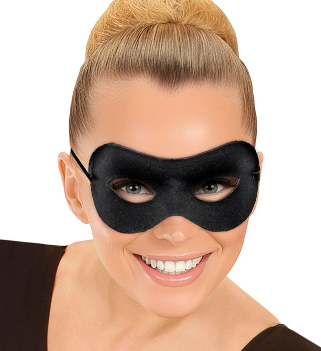 Schwarze Augenmaske im Dieb-Stil für Fasnacht und Mottopartys