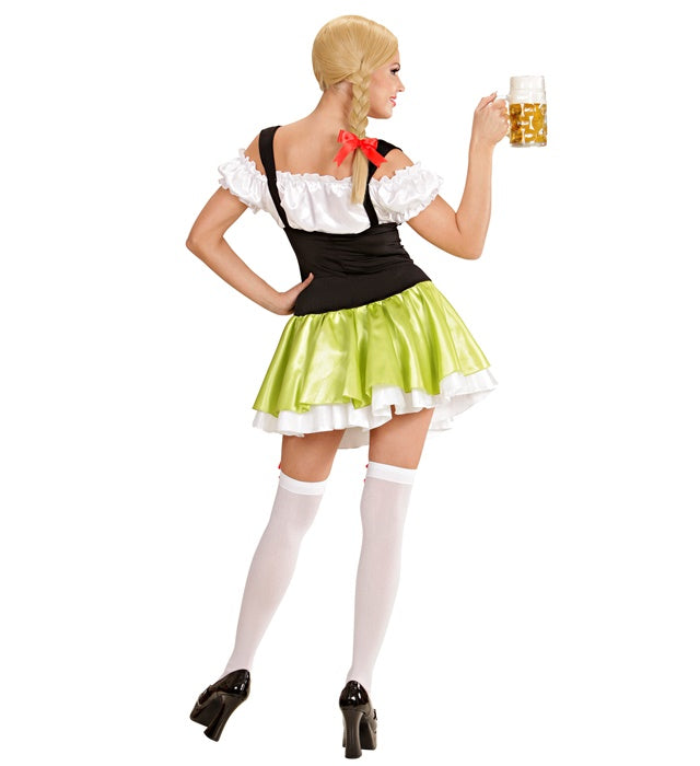 Bayerisches Kellnerinnen-Kleid mit Haarklammern und Schleife