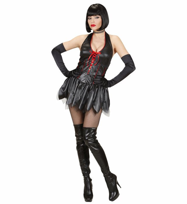 Schwarzes elegantes Kleid für Fasnacht und Mottopartys