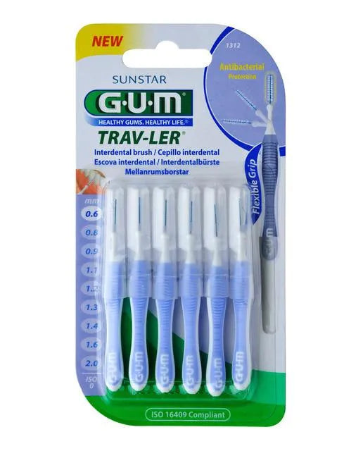 GUM GUM Interdentalbürste Trav-Ler 0,6 mm 6 Stück Sonnenpflege