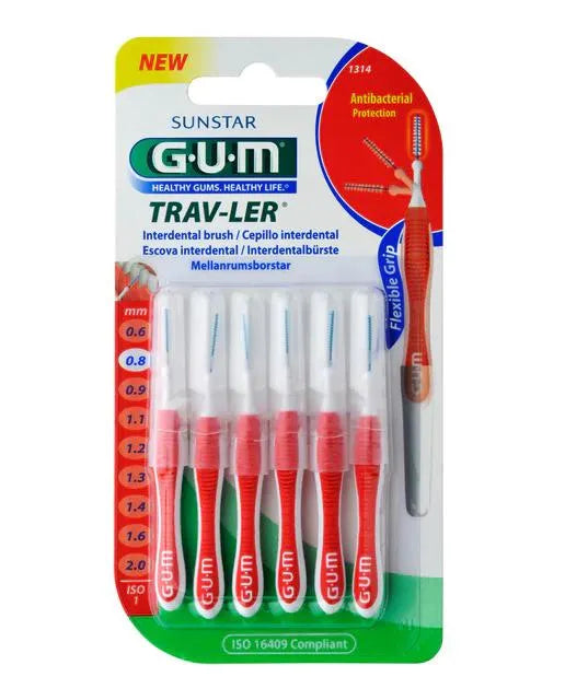 GUM GUM Trav-Ler Interdentalbürsten Iso1 0,8 mm 6 Stück Sonnenpflege