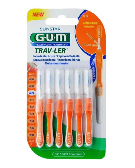 GUM GUM Interdentalbürste Trav-Ler 0,9 mm 6 Stück Sonnenpflege