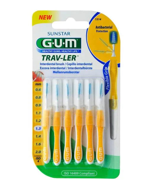 GUM GUM Extrafeiner Proxabrush 1514 Interdentalbürste für Zahnzwischenräume Sonnenpflege