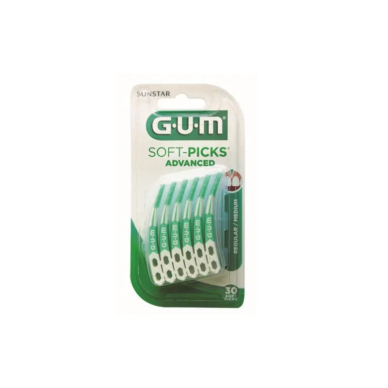 GUM GUM Soft-Picks Advanced Zahnzwischenraumbürsten 30 Stück regelmäßige Soft-Picks Kosmetik
