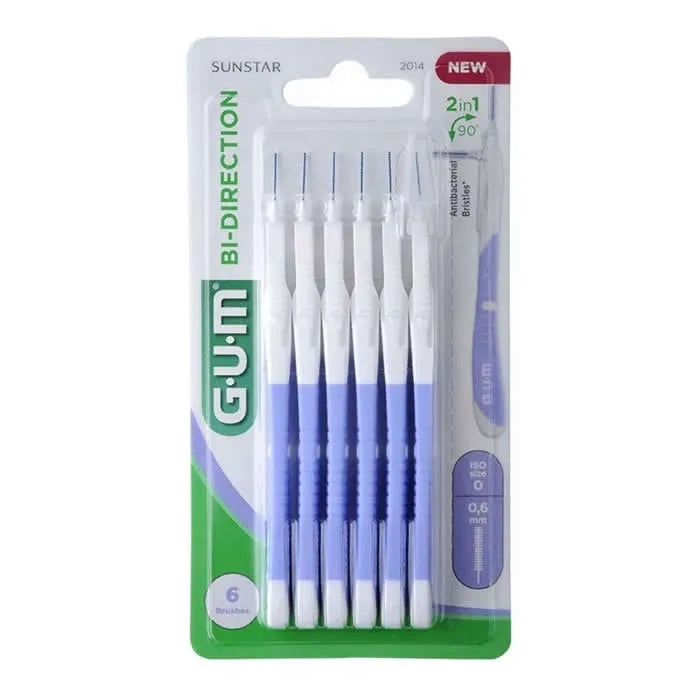 GUM GUM Bi-Direction XS Interdentalbürsten 0,6 mm 6 Stück Kosmetik