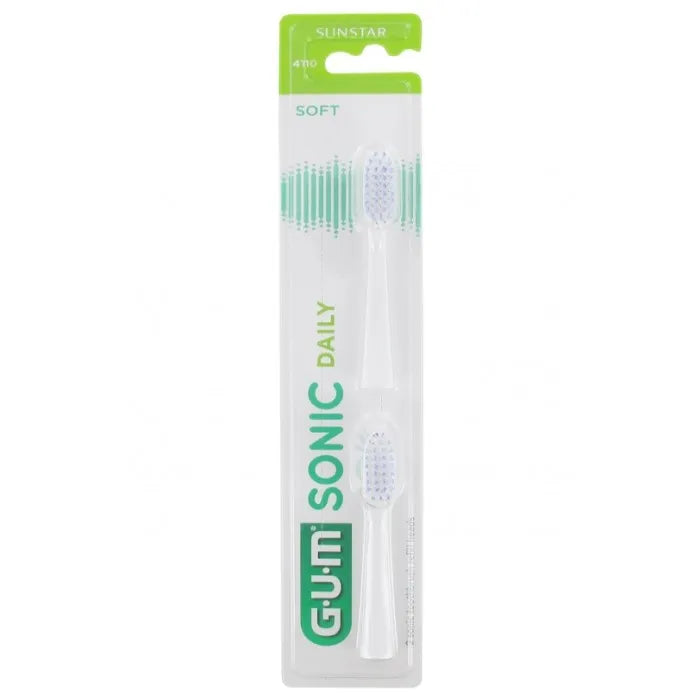 GUM GUM Gum Sonic Daily Ersatzbürsten Weiße Bürste 2 Stück Kosmetik
