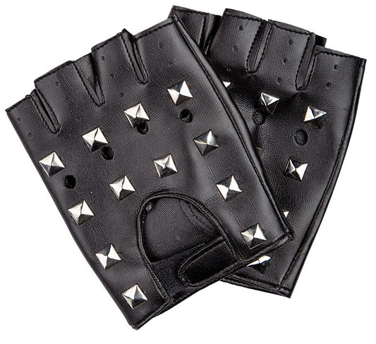 Biker Handschuhe mit Nieten schwarz