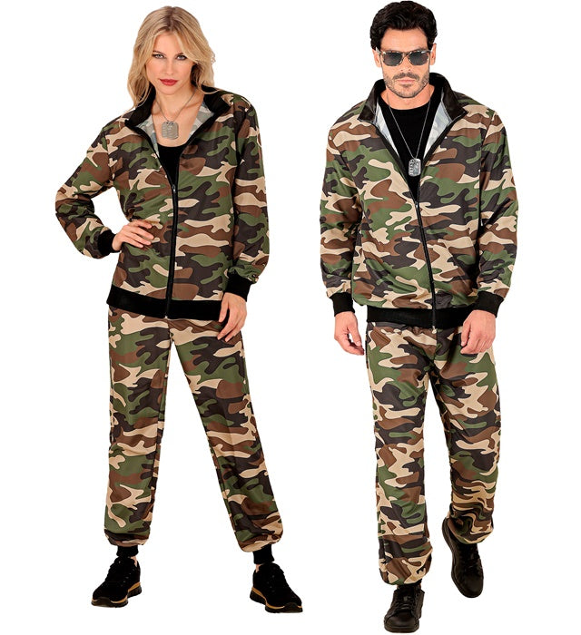 Camo Party Fashion Trainingsanzug mit Tarnmuster – Oberteil und Hose