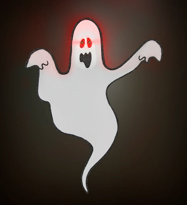Gespenst mit blinkenden LED-Augen leuchtend Halloween Dekoration 48x60 cm