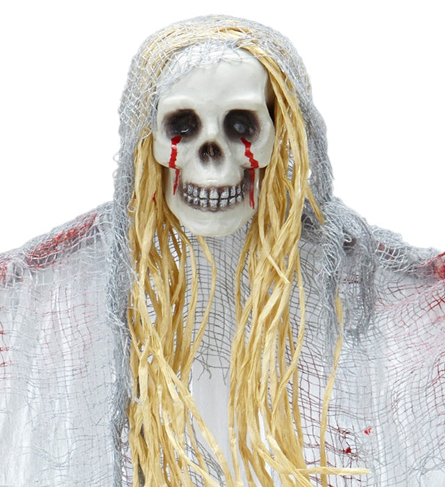 Blutendes Gespenst 90 cm Halloween Deko mit blutigen Details