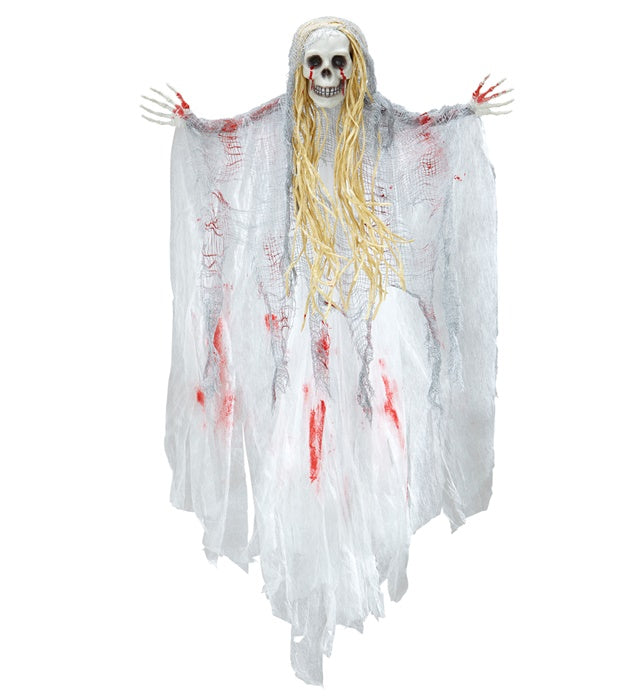 Blutendes Gespenst 90 cm Halloween Deko mit blutigen Details
