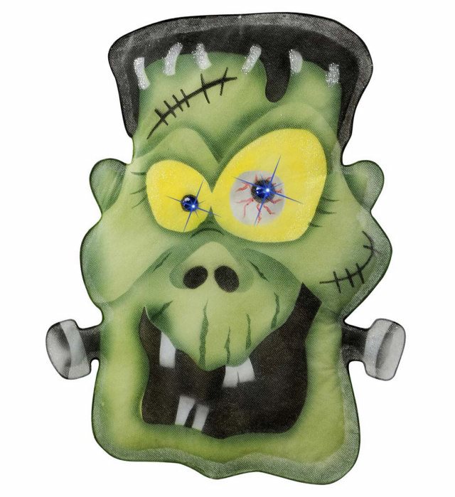 Chiffon-Monster mit großen Augen und funkelndem Juwel, 40x52 cm Dekoration
