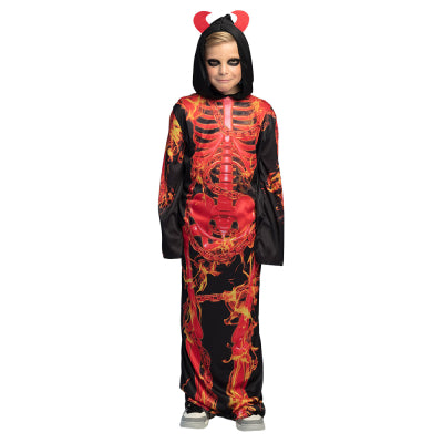 Boland Kinderkostüm Hellfire Skelett Teufel – Rotes Halloween Kostüm mit Hörnern