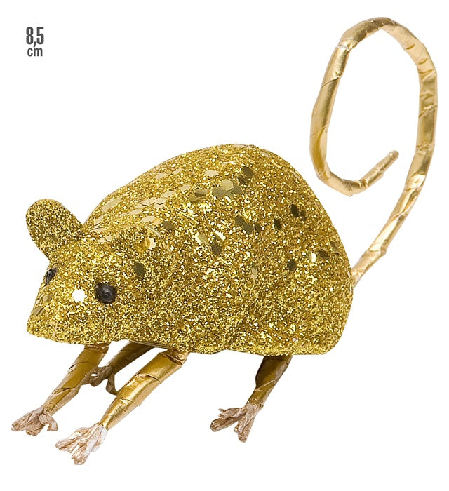 Goldene Maus Dekofigur 8,5 cm glänzend