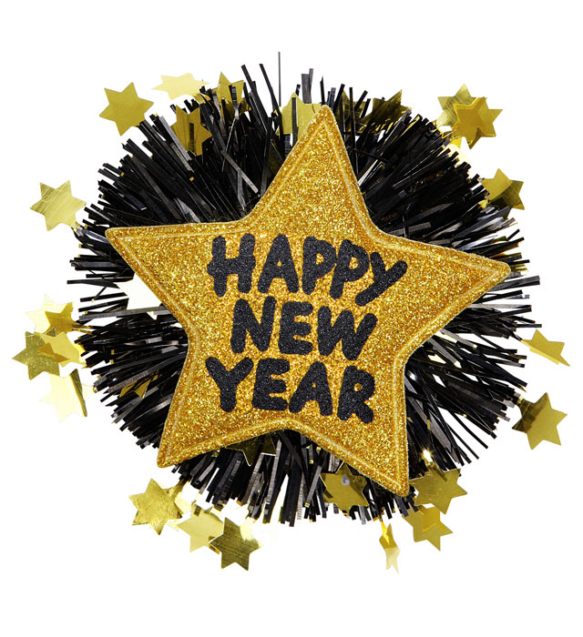 Goldene Brosche als festliches Accessoire für Silvester und Gala
