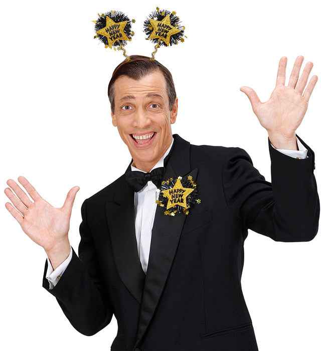 Goldene Brosche als festliches Accessoire für Silvester und Gala