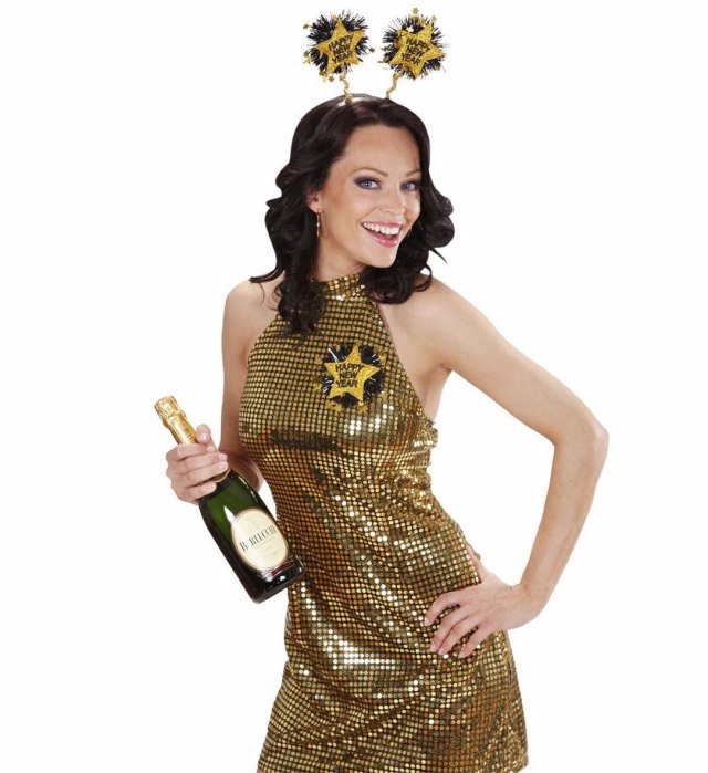 Goldene Brosche als festliches Accessoire für Silvester und Gala