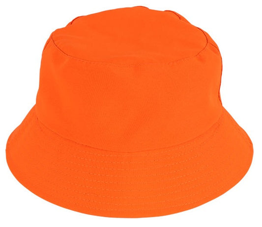 80er Neon Bucket Fischer Hut in Neon Orange