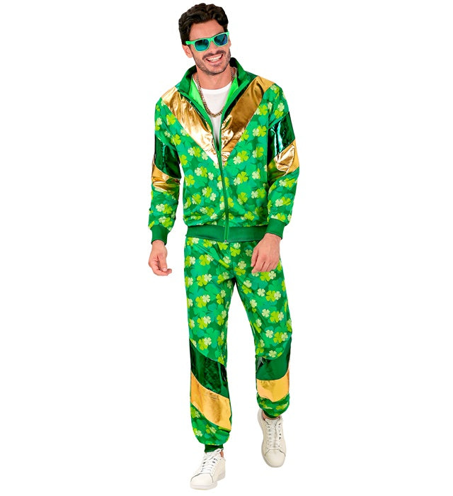 St. Patrick's Day Trainingsanzug bestehend aus grünem Oberteil und Hose für festliche Anlässe