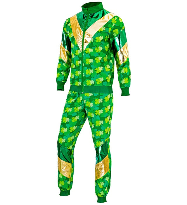 St. Patrick's Day Trainingsanzug bestehend aus grünem Oberteil und Hose für festliche Anlässe