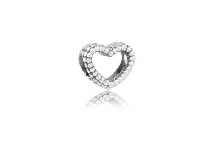 PANDORA CHARMS Mod. BEADED OPEN HEART CHARM